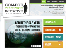 Tablet Screenshot of collegetransitioninitiative.com